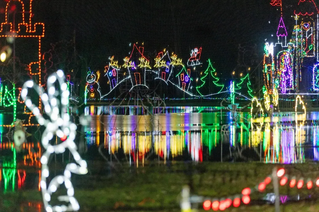 The light displays at Lights on the Lake.